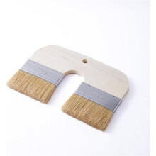 3X Limewash Paint Brush Natural Bristle - 4 Inch Wide U-Shaped Double Brush for Limewash Brick and Interior Walls