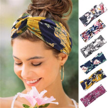 Boho-Stirnbänder mit Blumenmuster, Vintage-Stil, Baumwolle, 5 Stück
