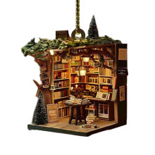 Décorations de Noël en acrylique, pendentif étagère, lot de 6