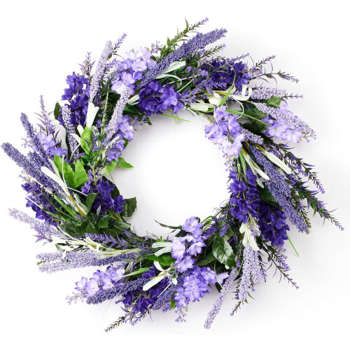 Violetti laventelikranssi 22 tuumaa