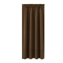 Rideaux thermiques marron opaques, occultants, 1 paire