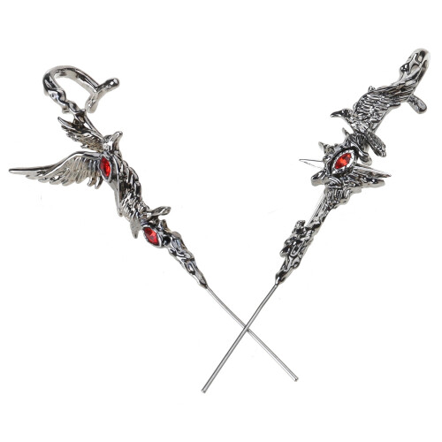 Manchette d'oreille gothique corbeau à épines, pièce unique