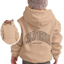 Sweat à capuche pour fille, manches longues, doux, imprimé
