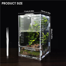 3X Jumping Spider Enclosure, Tarantula-Enclosure Large Acrylic Terrarium, Reptile Enclosure Jumping Spider Accessories