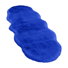 Tapis de chambre bleu en peluche extra large