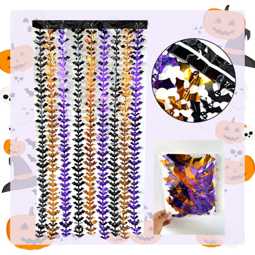 Halloween spindel glitter fransgardin 9x1,8 m