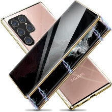 Härdat glasfodral för Samsung Galaxy S23 Ultramagnetiskt