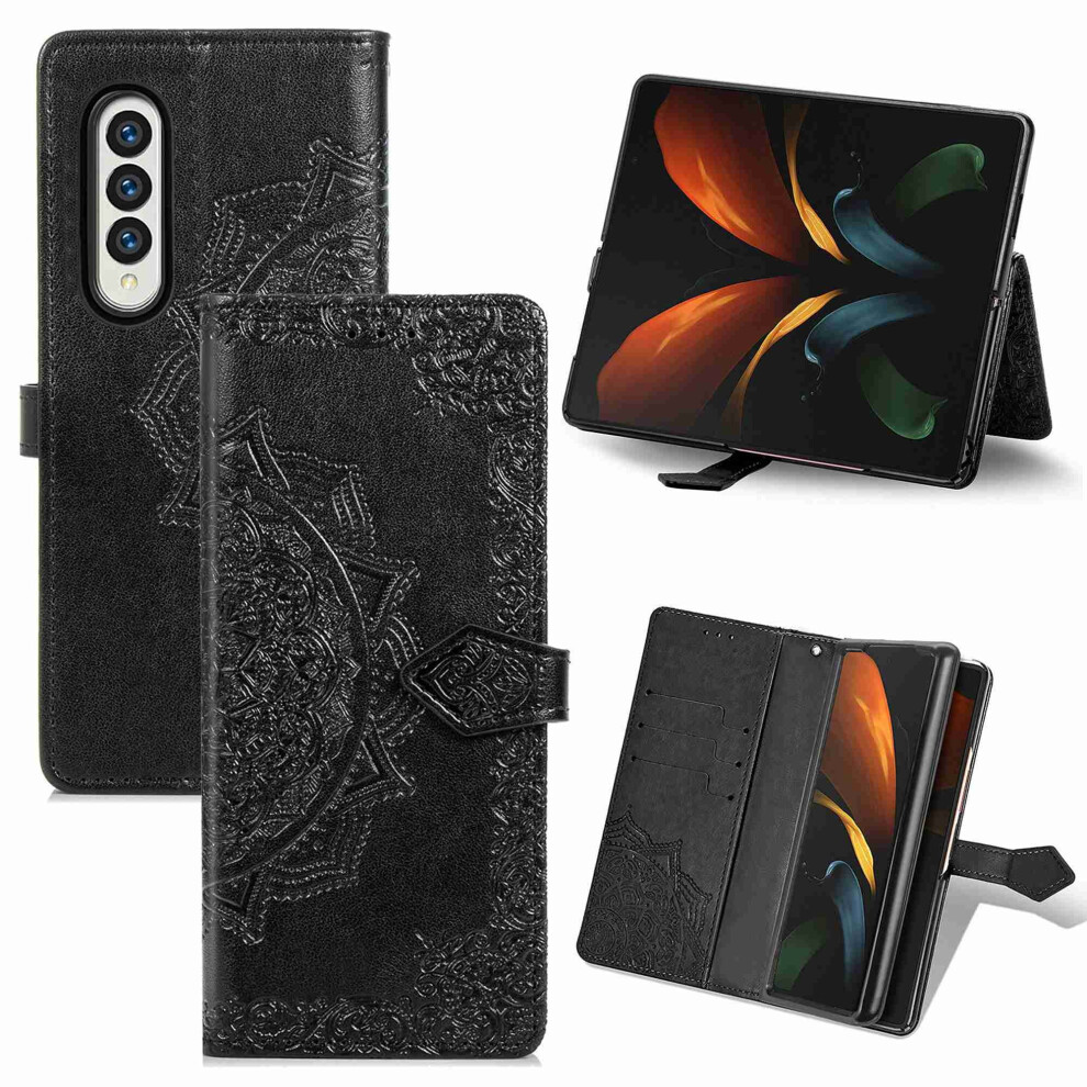 Samsung Galaxy Z Fold 3 Case Â Flower Wallet Pu Leather 908436834605