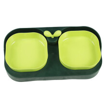 Gamelle double en plastique pour chats et chats