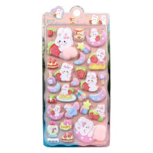 PVC silicone convex animal bubble stickers 12 pcs