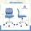 Resenkos ergonomic children's study chair blue adjustable 6