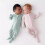 Body de algodão para bebê, sem pés, estilo pijama, rosa, 0-3 meses. 4