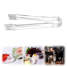 PRYESS Disposable Plastic Tongs, Plastic Serving Tongs 6.3 Inches, Disposable for Buffet Salad Barbecue, Non-Slip Grip, 5/10-Pack