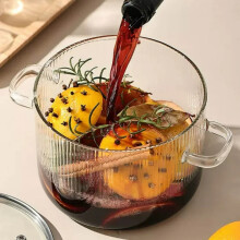 Marmite en verre pour pot-pourri à cuire sur la cuisinière, 1,6 L