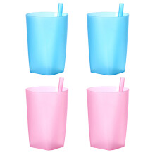 Kinderbeker PP, diverse kleuren, 4 stuks