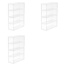 3X Glasses Storage Box Acrylic Eyeglass Case Clear Eyeglass Holder 4 Layers Large Glasses Organizer Box