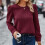 Damen Langarm-Puff-Sweatshirt mit Rundhalsausschnitt 2