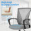 Office Chair Black Mesh Adjustable Height Armrests Foot Ring 6