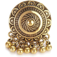 Boheemse bloemen statement ring voor dames, vintage jhumka