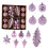 Ensemble de 40 décorations roses pour sapin de Noël 1