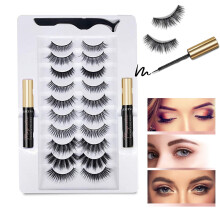 Magnetic Eyeliner and Lashes Kit Natural Look 10 Pairs with