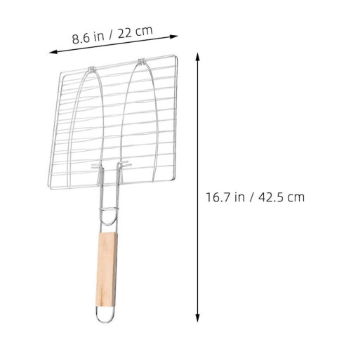Καλάθι ψησταριάς ψαριών Silver Iron για οικιακή χρήση1 τεμάχιο 1