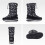 Damen-Winterstiefel, einfarbig, dicke Sohle 5