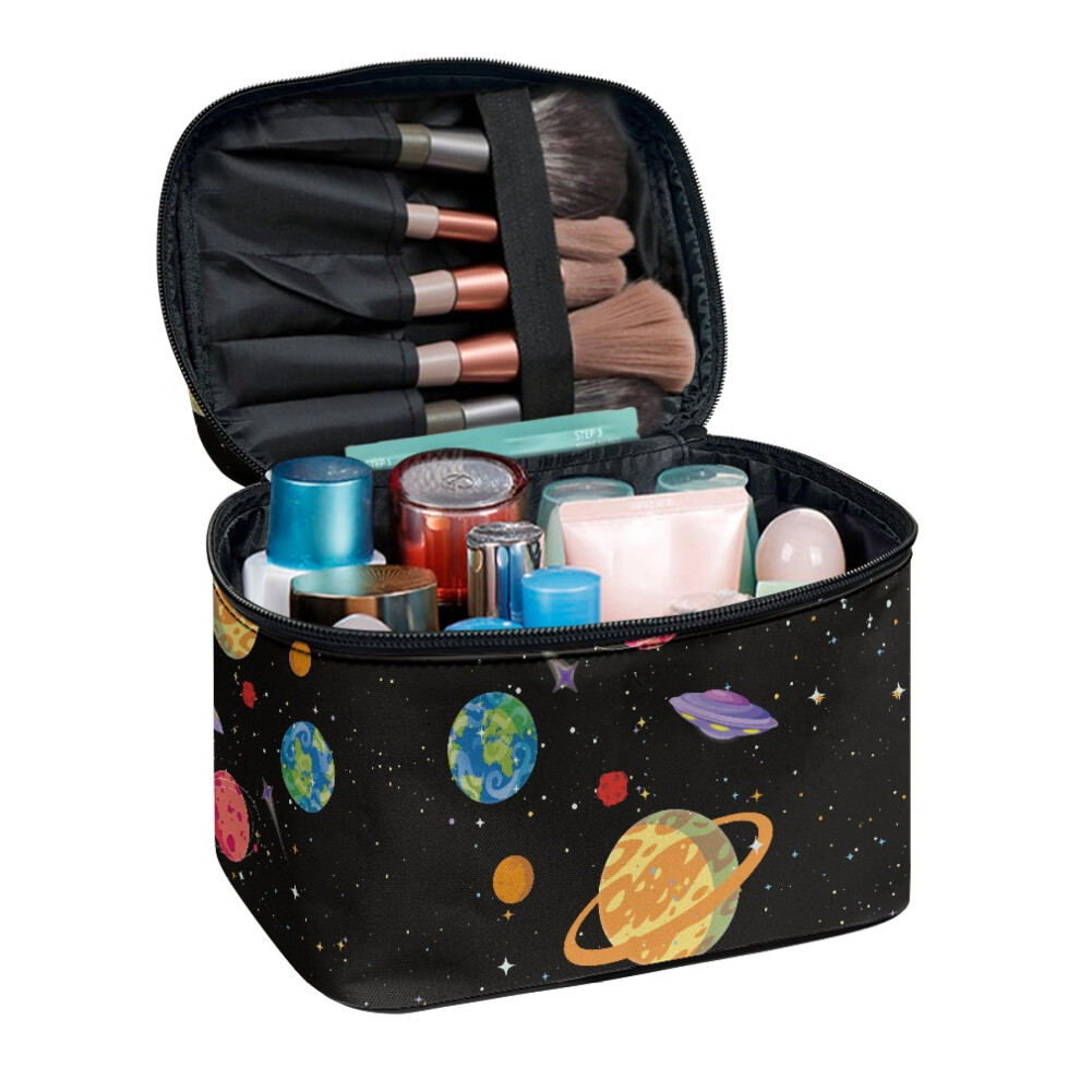 Makeup Bag Space Planet Print Polyester 8.86 x 6.5 x 5.9