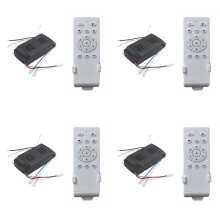 4X Universal Ceiling Fan Remote Control Kit Low Voltage 50w Fan Light Driver Controller 6-Speed & Timing Remote
