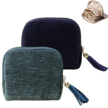 Large Capacity Travel Jewelry Case with 5 Compartments & Tassels – Portable Felt Pouches for Rings, Necklaces, Bracelets (2pcs)