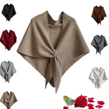 Women's Solid Color Shawls, Wraps Knitted Shawls(Khaki)