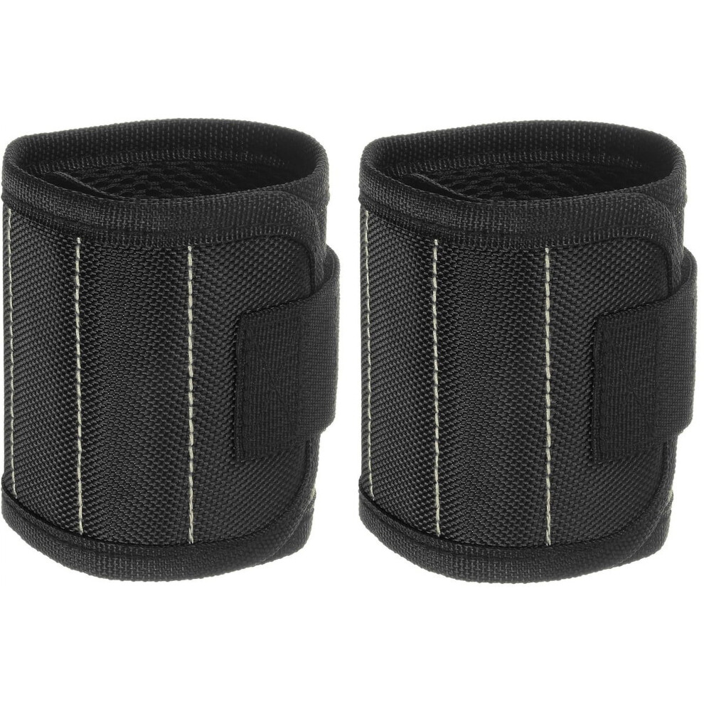 Magnetic Wristband For Screws Nails Drill Bits Black 2 Pcs 971050451695
