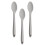 Silicone Spoons Light Grey 3 pcs 1