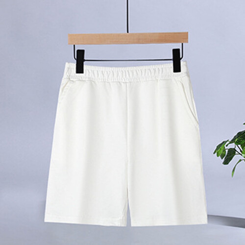 Kids Cotton Sweat Shorts with Drawstring White Size 3-4 2