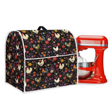 Stofhoes met haan- en kippenprint voor keukenmixers, geschikt voor staande mixers van 4,5–5 liter, gemakkelijk schoon te maken en multifunctioneel.