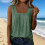 Women's Casual Solid Sleeveless Vest Light Green 1