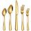 Gold Stainless Steel Flatware Set 20-Pc for 4 1