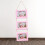 Pink Wood Triple Photo Frame Wall Hanging Set 6