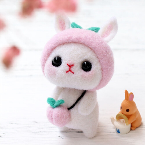Bunny Needle Felting Kit Wool Tools Instructions