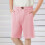 Boys school uniform chino shorts stretch pull-on pink size 2