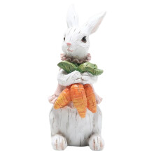 Easter Bunny Decorations – Cute Spring Rabbit Figurine, 2.76"x5.51", Happy Easter Tabletop Ornament & Party Centerpiece