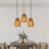 Rustic Hemp Rope Pendant Light Set of 3 7 inch 1