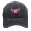 Pink Ribbon Embroidered Wings Baseball Cap Adjustable Denim 1