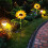Solar Sunflower Garden Stake Light Outdoor 6