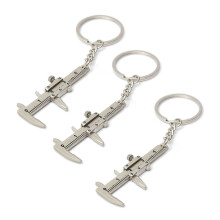 3X Useful Vernier Caliper Tool Pendant Slider Slides Keyring Key Chain 10CM
