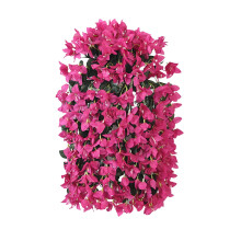 Faux Bougainvillea Artificial Flowers, UV Resistant, Realistic Trailing Vines for Outdoors, 28.74", Reddish Purple, Compatible with Outdoor Planters