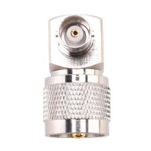 2X UHF PL259 PL-259 Mâle à BNC Femelle Connecteur D'Adaptateur RF à Angle Droit, Argent