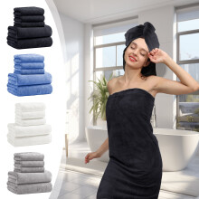 Badetuchset Lila 100% Baumwolle 600 g/m² 5-teilig