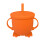 Silicone Straw Cup Double Ear Antidrop Orange One Size 1