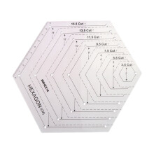 Hexagon quilting ruler acrylic template 1 piece